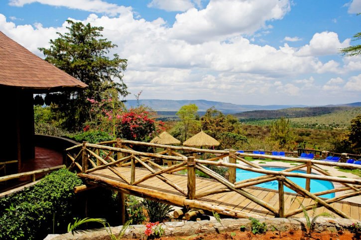 view over swimming pool