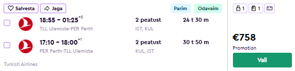 näidisbroneeringud